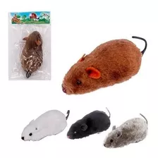 Kit De 2 Ratos A Fricção De Plástico Pelucia Animais