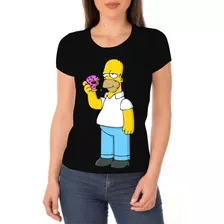Camiseta/camisa Feminina Homer Simpson - Rosquinha Simpsons