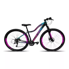 Bicicleta Feminina Adulta Ksw Mwza 21 Vel. / Classico Mcz10 Cor Preto/pink/azul Tamanho Do Quadro 15
