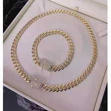 Cadena De Plata Con Bañó De Oro 14kchokers 