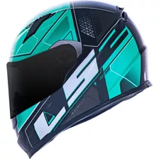 Capacete Ls2 Ff358 Ultra Verde Agua Preto