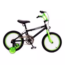 Bicicleta Niño Bmx Verado Rueditas Picadores Rodado 16 Segur Color Verde