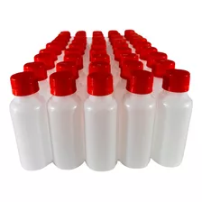 Botellas Plásticas 125ml (25 Unidades) Tapa Af Color Rojo