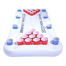 Gopong Pool Lounge Mesa Flotante De Cerveza Pong Inflable Co