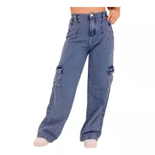 Calça Cargo Luxo Lisa Jeans Feminina Juvenil Promoção