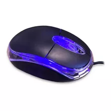 10 Mouse Mini Usb Fio 1000dpi Led Azul Garantia Nf