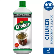 Edulcorante Chuker Clasico Liquido Grande Sin Tacc - Pack X3