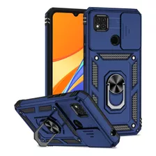 Funda Case De Xiaomi Redmi 10a Holder Protector Camara Azul