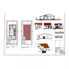Projeto Arquitetônico Residencial Med: 13.50x5.80m