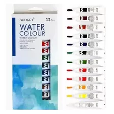 Acuarelas Sinoart En Pomo X 12ml Pack X 12 Colores