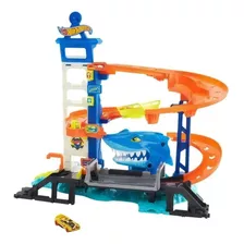 Pista Hot Wheels City Escape Del Salto Del Tiburón Ataque Color Multicolor