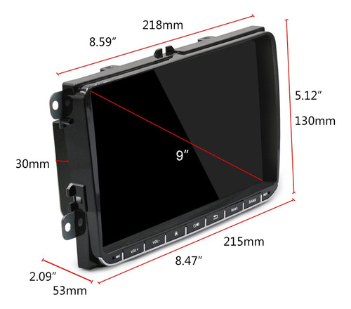 Estreo De Radio De Coche Android 10.0 De 9 para Vw Passat Foto 7