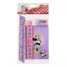 Kit Escolar Molin Minnie Mouse - 7 Itens