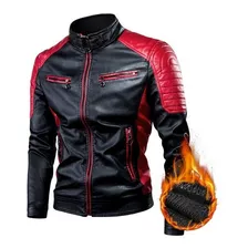 Casual Chamarra Motociclista Biker Slim Bomber Rompevientos