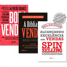 Kit Bora Vender + Bíblia De Vendas + Alcançando Excelência