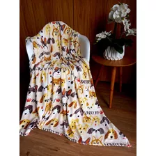 Manta Soft Cobertor Estampado 2m X 1,80m Antialérgico Fleece