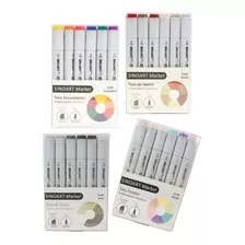 Kit 24x Canetas Marcador Ponta Dupla Sinoart Cores Variadas