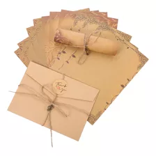 Envelope De Papelaria Vintage Diy Greeting, Antigo, 3 Conjun