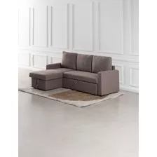 Sillón Sofa Cama Esquinero 3 Cuerpos + Baulera +puerto Usb