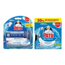 Kit Pato Gel Adesivo Desinfetante P Vaso 3 Refis + Aplicador