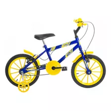 Bicicleta Infantil Aro 16 Ultra Bikes Cor Azul/amarelo