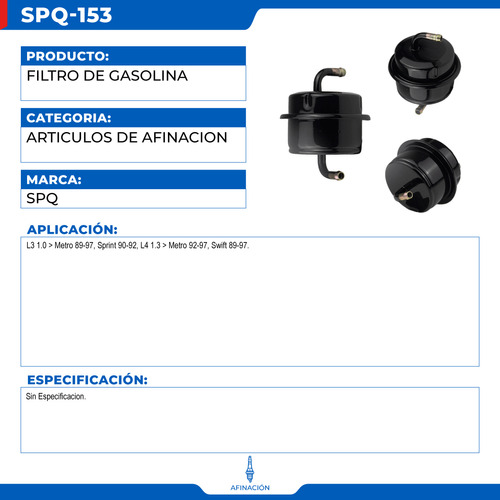 Filtro De Gasolina Geo Metro 1992-1997 L4 1.3 Foto 5