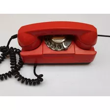 Telefone De Disco Vermelho Antigo 