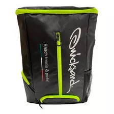 Raqueteira Beach Tennis Quicksand Mochila Backpack Cor Preto E Verde