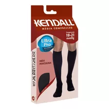 Meia Kendall Alta Compressão 3/4 Masculina Preta M