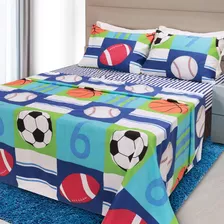 Jogo Cama Casal Lençol Infantil 4 Pçs Estampado Bf Colchões