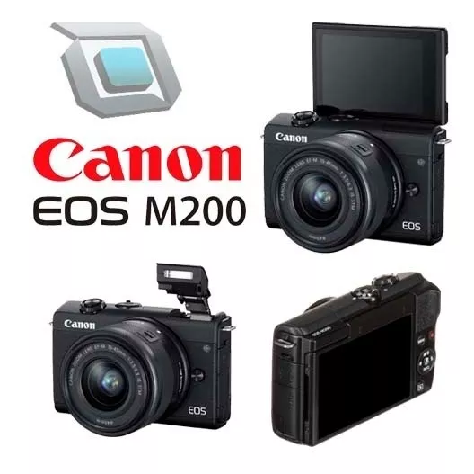 Camara Canon M200 Lente 15-45mm 4k 24.1mp Mirrorless. Iva In