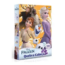 Quebra Cabeça Frozen De 200 Peças Para Meninas Princesas 