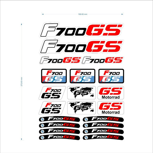 F700 Gs Stickers Calcomanias Planilla Bmw Foto 2