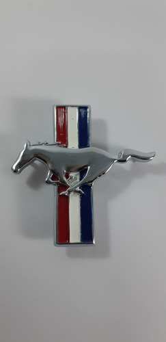 Mustang Emblema Caballo Con Bandera Metalicos Ford Foto 2