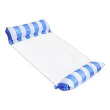 Boia Inflável Rede Flutuante Azul Reclinavel Para Piscina