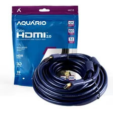 Cab Hdmi 10m Full Hd 2.0 Aquario 4k