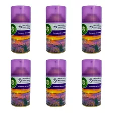 Odorizante Bom Ar Campos De Lavanda Refil Kit Com 6 X 250ml