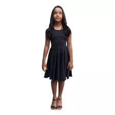 Vestido Infantil Gode Rodado Com Manga Moda Evangélica 