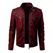 Chaquetas Con Cremallera Y Cuello Pu Para Hombres/hombres [s