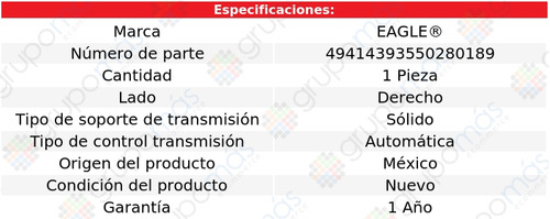 Soporte Transmisin Aut Pasajero Eagle Cl L4 2.2l 1997 Foto 2