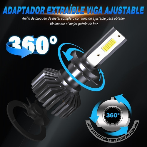 Kit De Faros Led De Alta Iluminacin 14000lm 80w 9005 Para T Foto 3