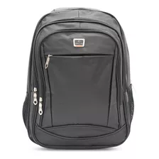 Mochila Masculina E Feminina Multifuncional Viagem Trabalho Cor Preto Desenho Do Tecido Liso