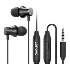 Fone De Ouvido Lenovo Earphone Hf130 Com Microfone Preto