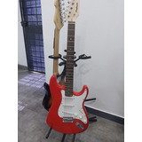Guitarra Eléctrica Marca Palmer Color Rojo