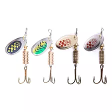 Kit 4 Señuelos Spinner Truchas Salmones #2 Jainelfishing 