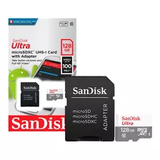 Cartão De Memória 128gb Micro Sd Sandisk Ultra Classe 10 S