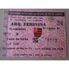 Ingresso Antigo Maracanã Flamengo Setor Feminino Raro