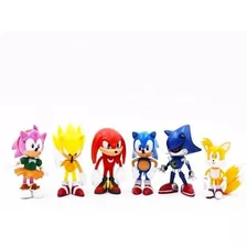Bonecos Sonic Miniaturas Kit Com 6 Peças Sonic E Amigos