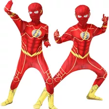 Traje De Cosplay The Flash Mono De Superhéroe Para Niños