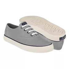 Tenis Dama Sperry Sts95728 Textil Gris